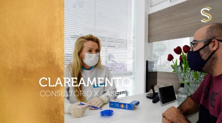 Clareamento de consultório X Clareamento caseiro